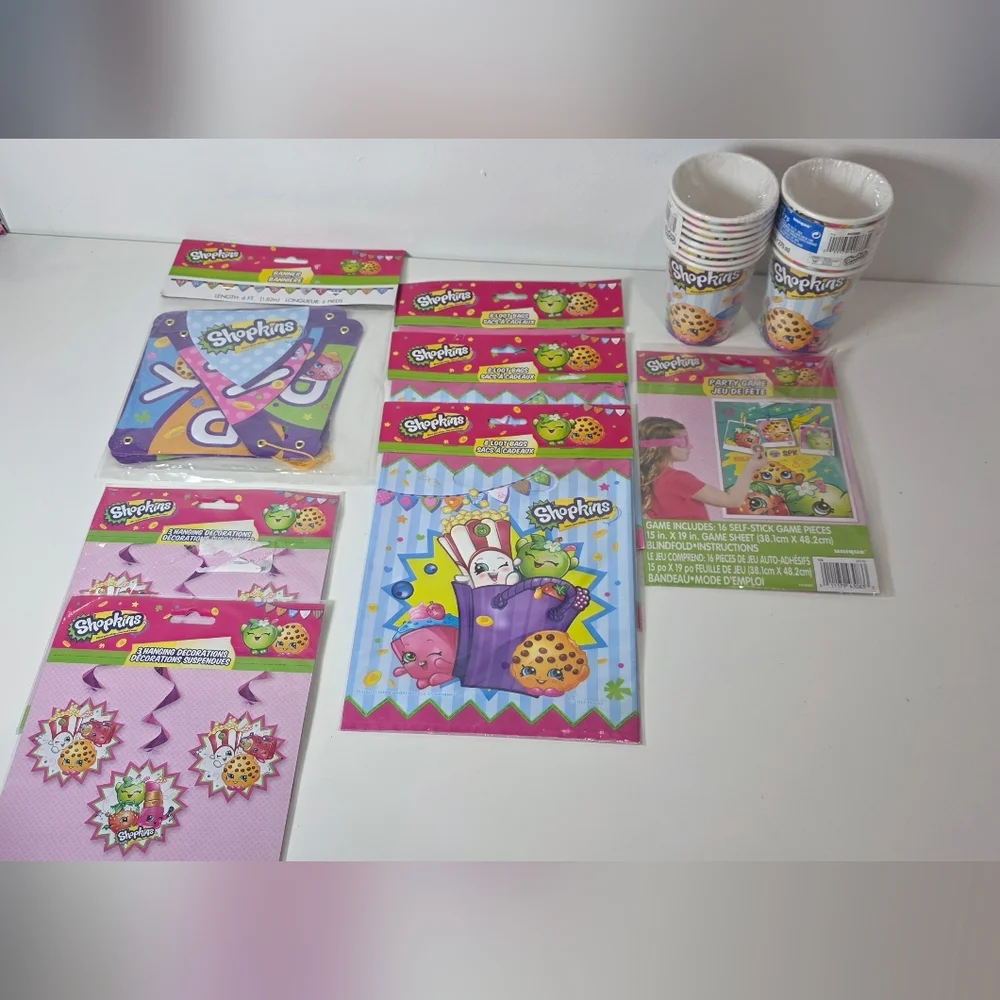 Shopkins Pink Party Supplies Kit